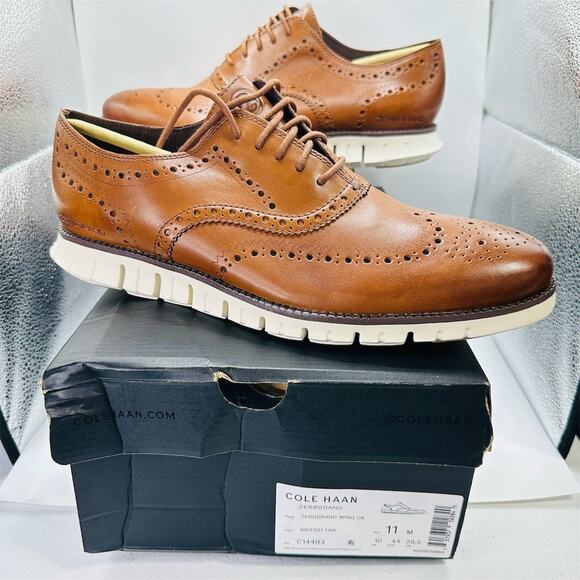 Cole Haan ZERØGRAND Wingtip Oxford Men\'s Dress Shoes Brown Size 11 M main image 2